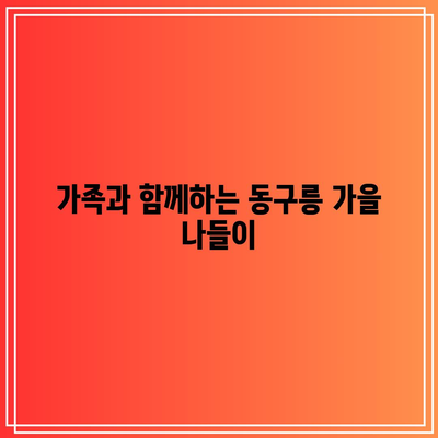 구리 동구릉에서 가을 리프 명소 둘러보기