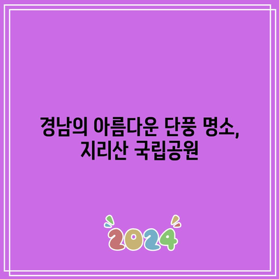 경남 가을 여행을 위한 5곳의 꼭 방문해야 할 명소