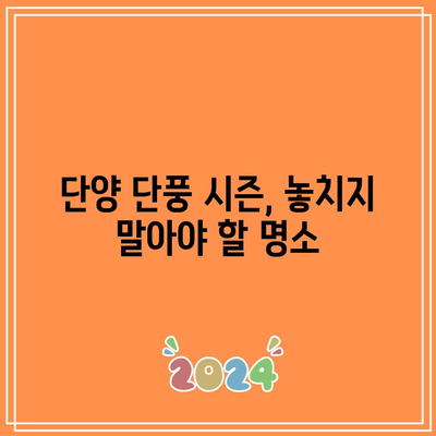 단양의 가을 단풍: 보발재와 구인사