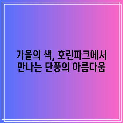 가을 여행지 추천 강릉 호린파크와 솔향수목원