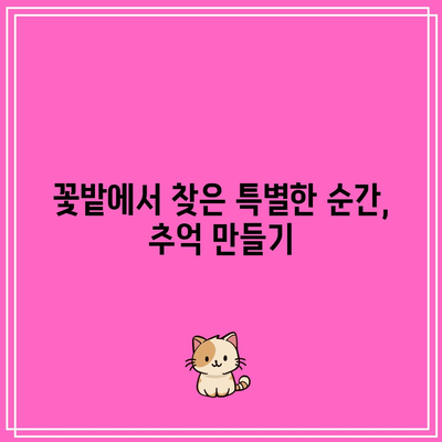 가을 여행의 꽃밭 포토존 스팟