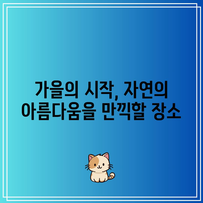 9월에 국내 여행에서 놓쳐서는 안 될 8곳