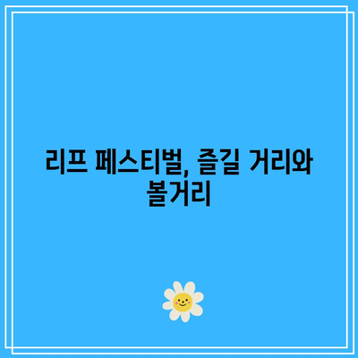 가을 단풍 명소와 시기: 국내 리프 페스티벌 가이드