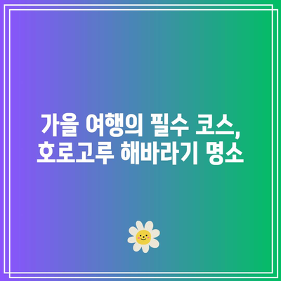 경기도 가을 여행: 호로고루 해바라기 명소