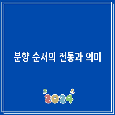 장례식장 분향 순서를 지키는 것의 중요성