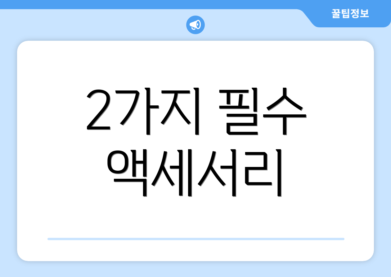 2가지 필수 액세서리