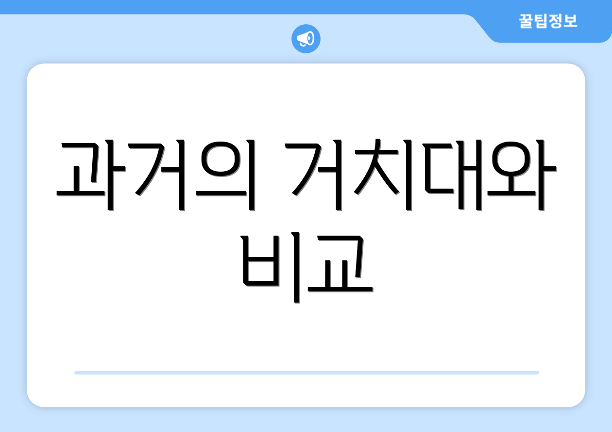 과거의 거치대와 비교
