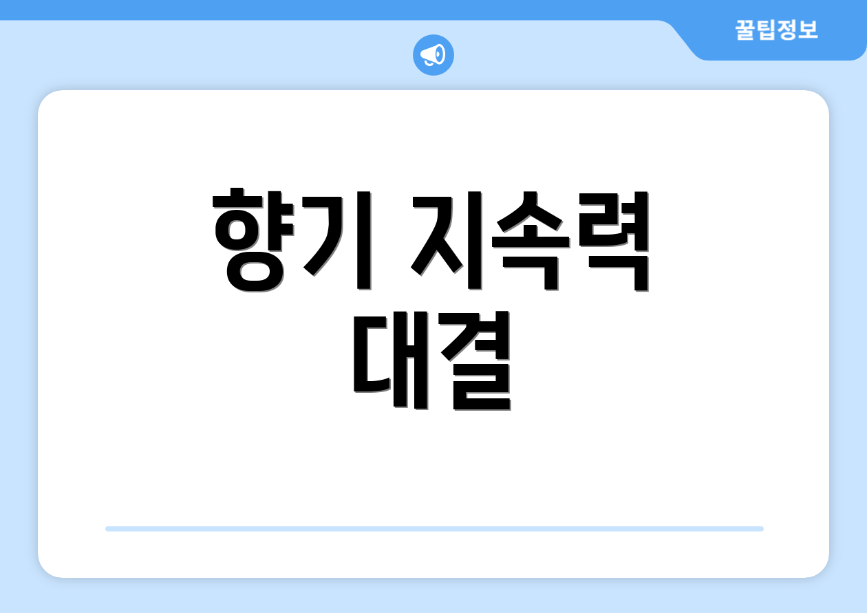 향기 지속력 대결