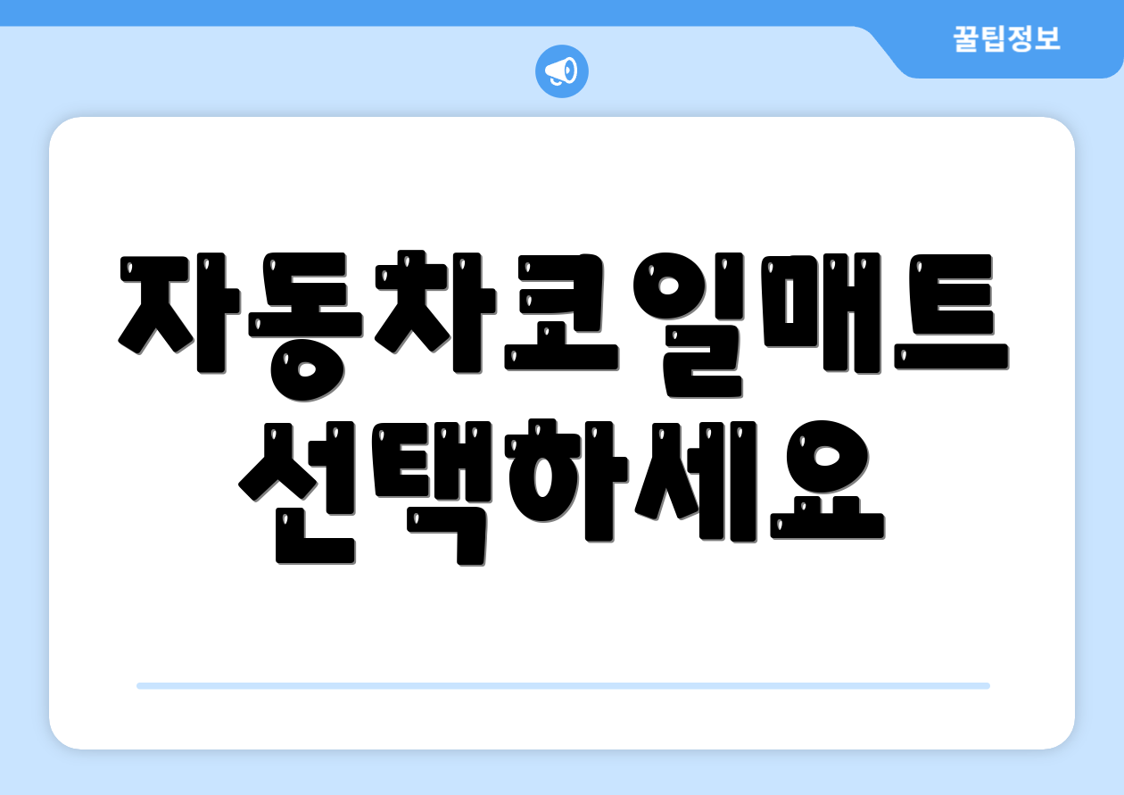 자동차코일매트 선택하세요