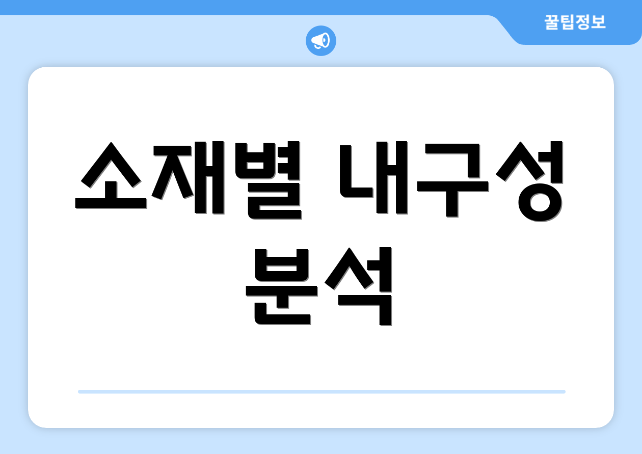 소재별 내구성 분석