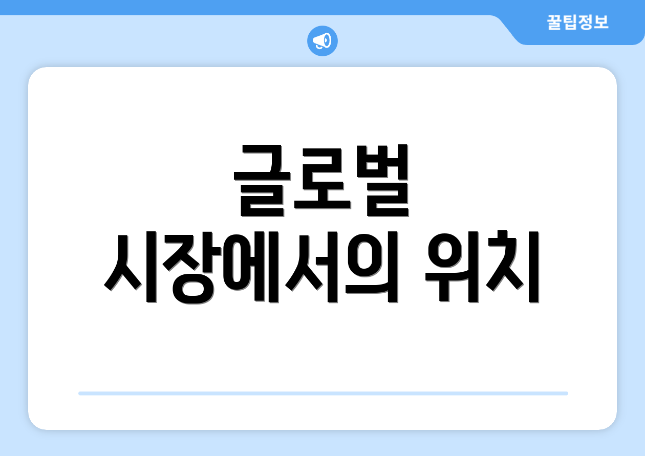 글로벌 시장에서의 위치