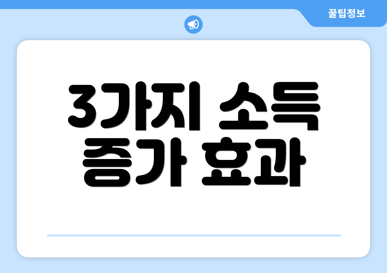 3가지 소득 증가 효과