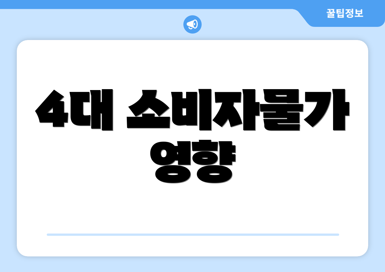 4대 소비자물가 영향