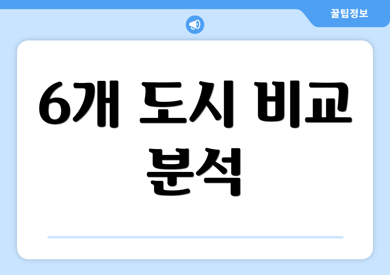 6개 도시 비교 분석