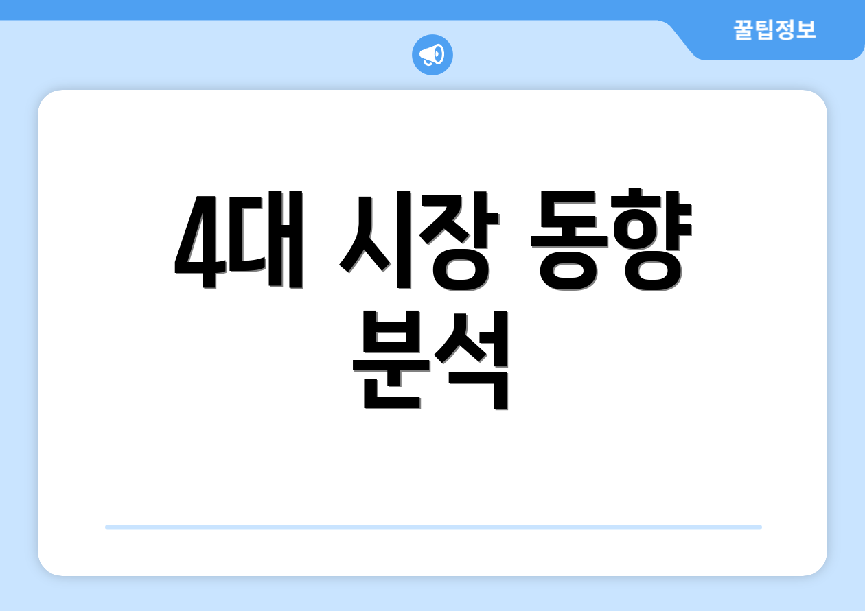 4대 시장 동향 분석