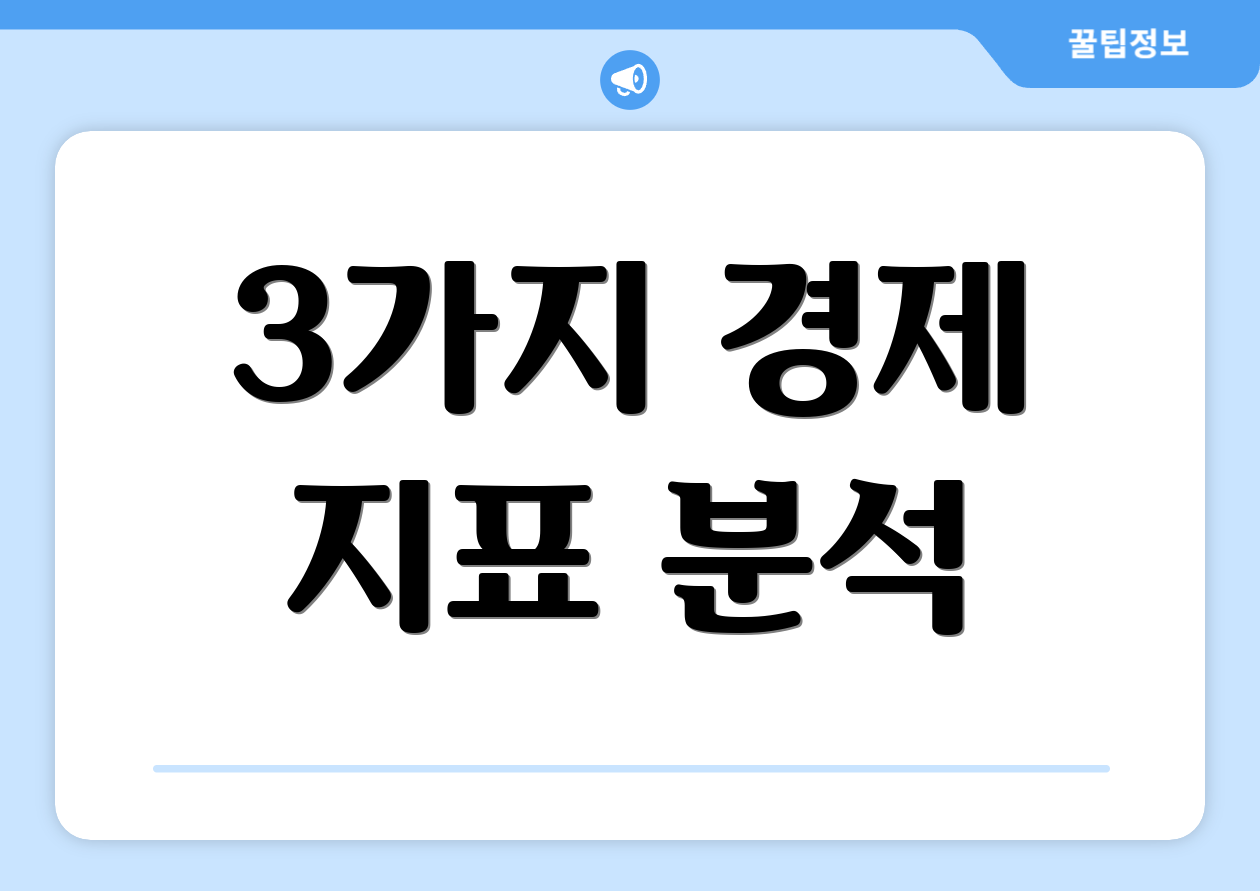 3가지 경제 지표 분석