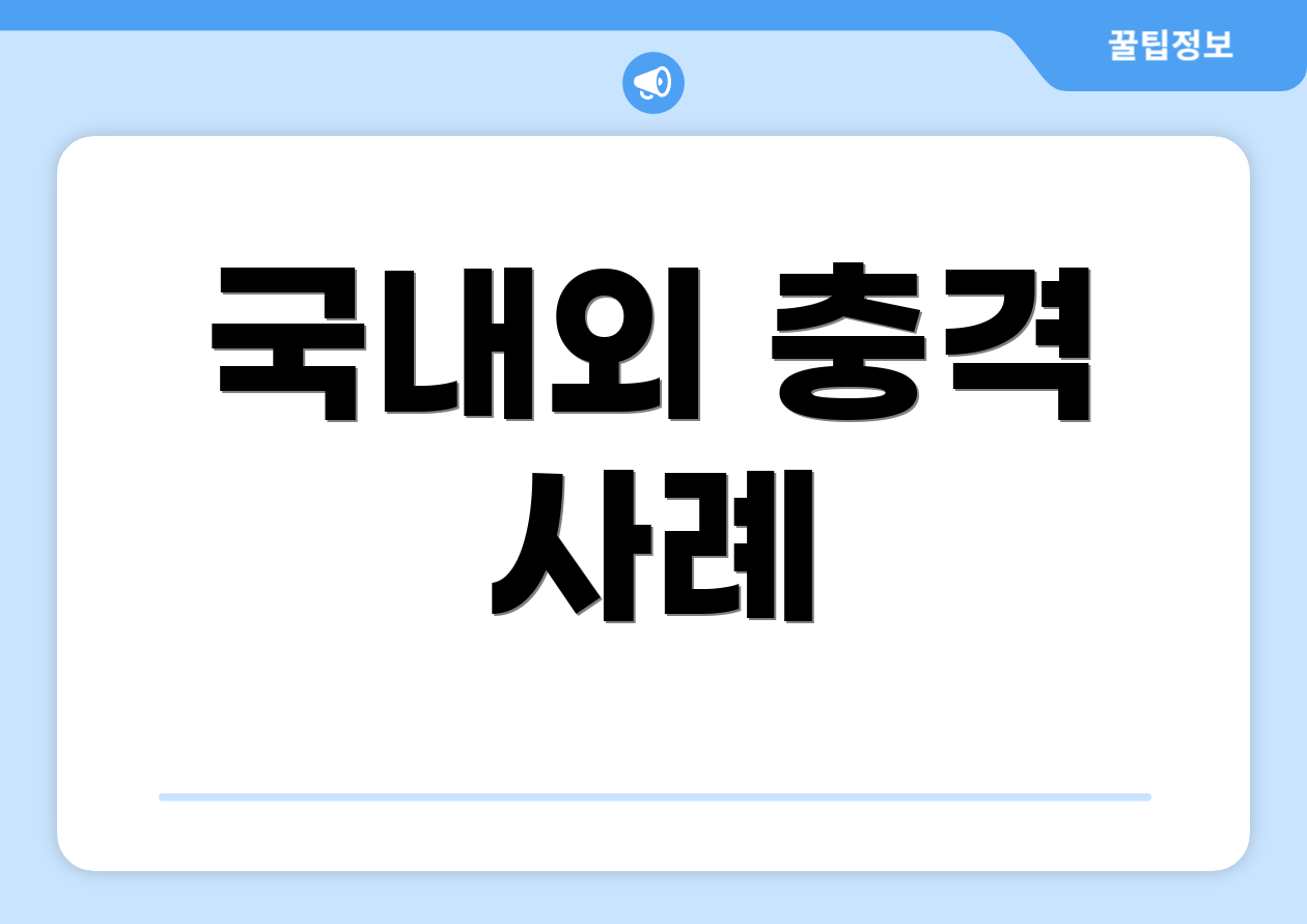 국내외 충격 사례