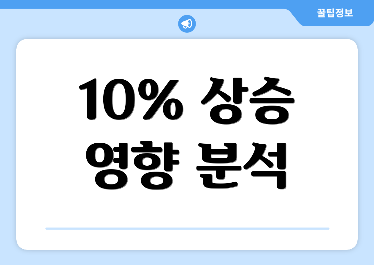 10% 상승 영향 분석