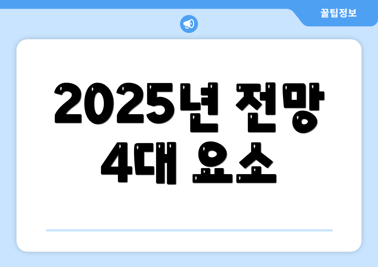 2025년 전망 4대 요소