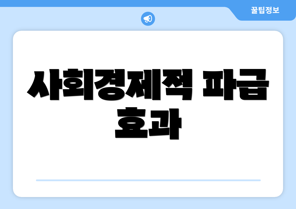 사회경제적 파급 효과