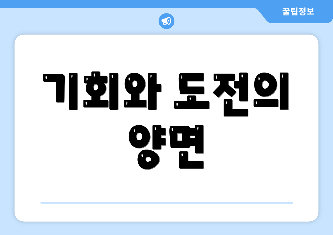기회와 도전의 양면