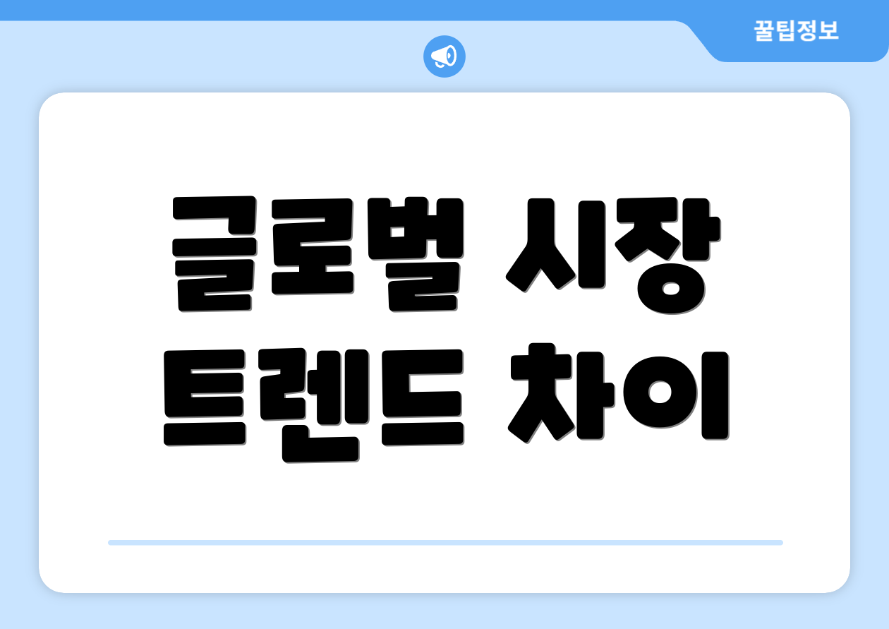 글로벌 시장 트렌드 차이