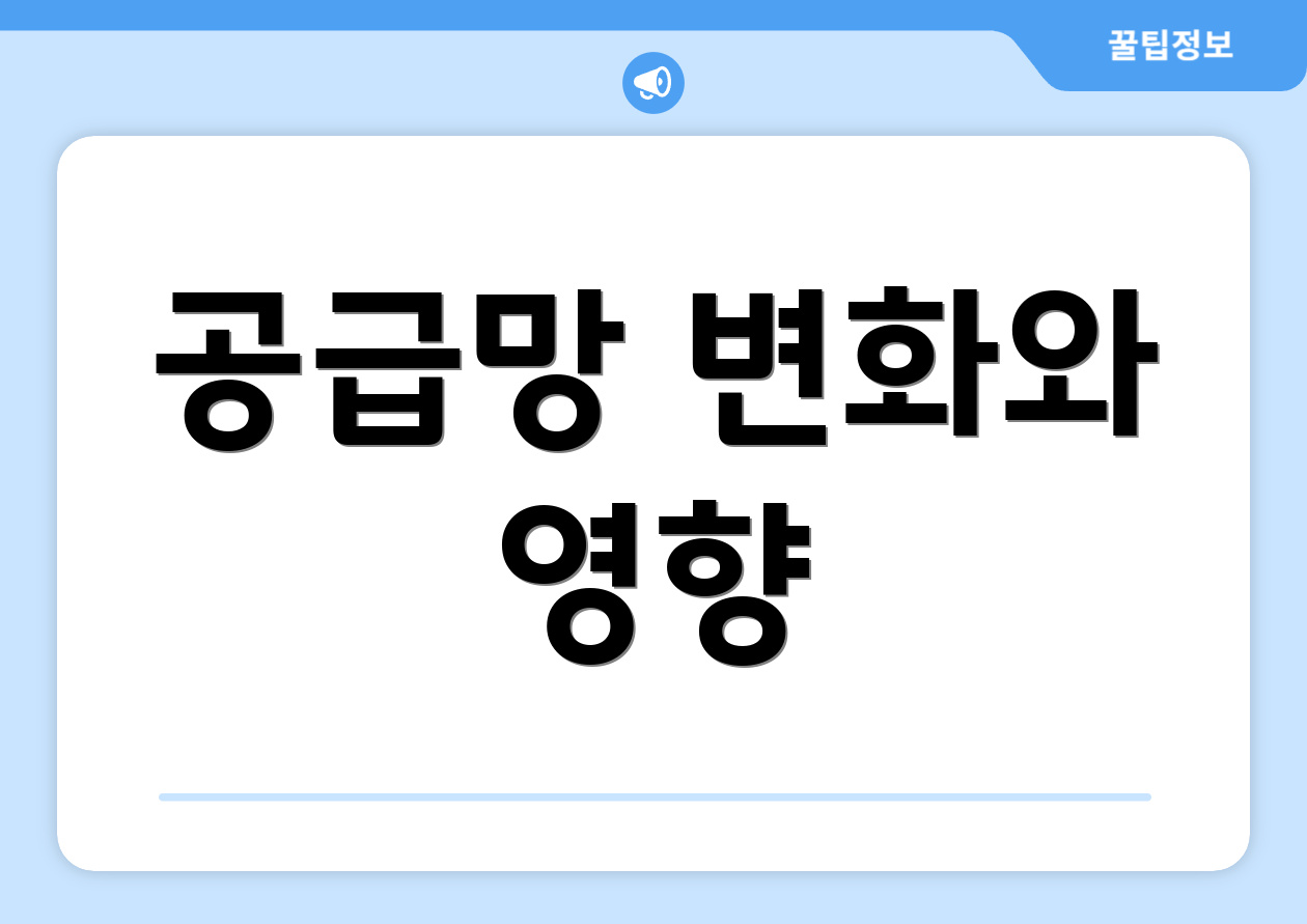 공급망 변화와 영향