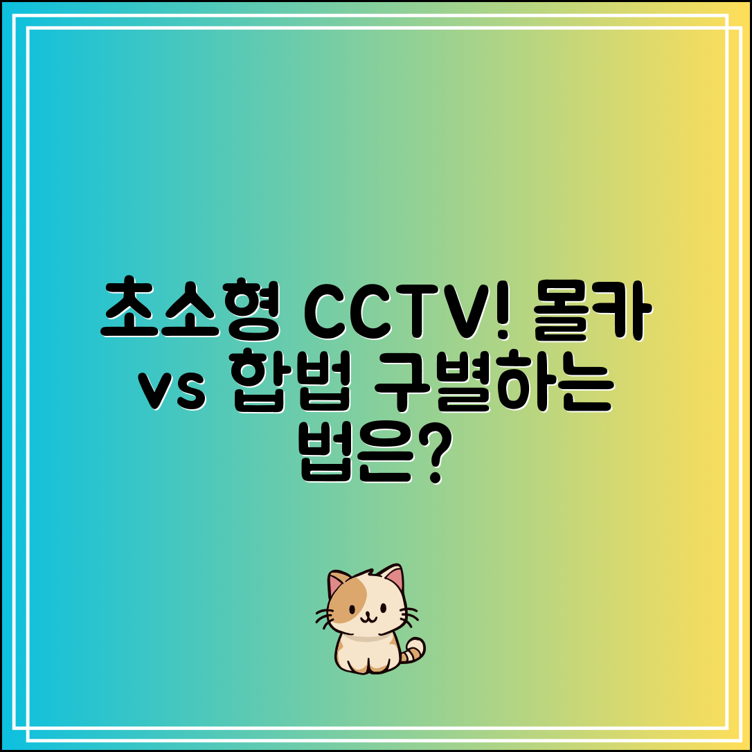 초소형CCTV 어떤가요?｜몰카와 합법 CCTV 구별법