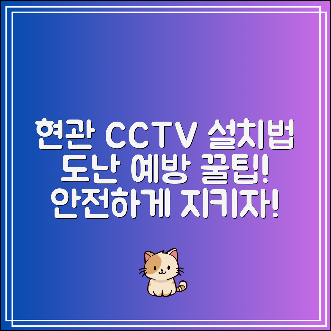 현관CCTV 설치 방법과 후기｜도난·분실 예방 꿀팁
