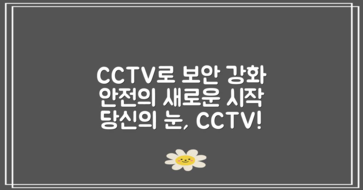 보안 강화를 위한 CCTV 역할