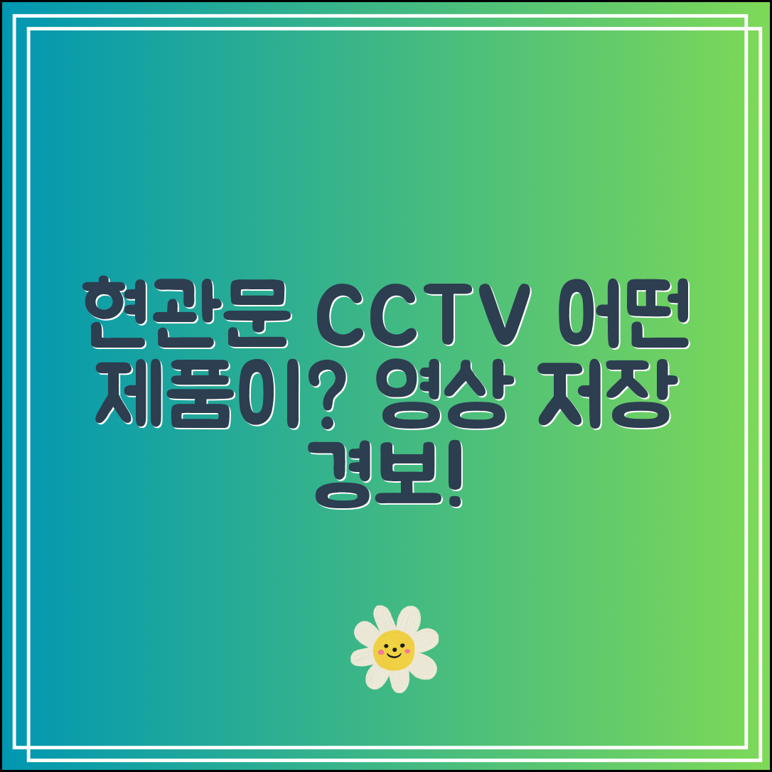 현관문CCTV 어떤 게 좋을까?｜영상저장·경보기능 분석