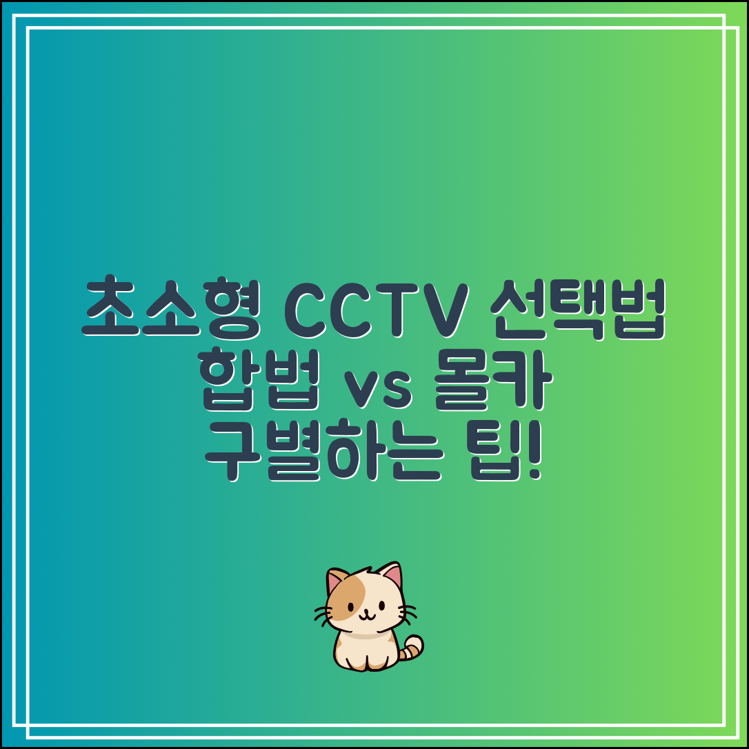 초소형CCTV 어떤가요?｜몰카와 합법 CCTV 구별법