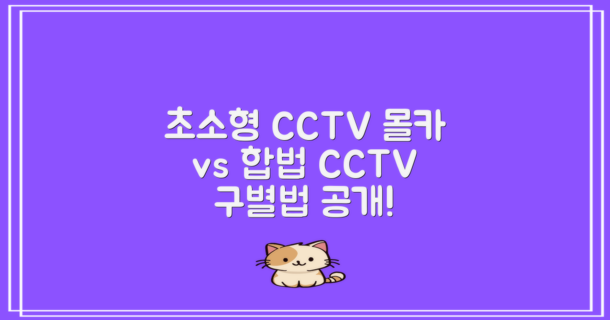 초소형CCTV 어떤가요?몰카와 합법 CCTV 구별법