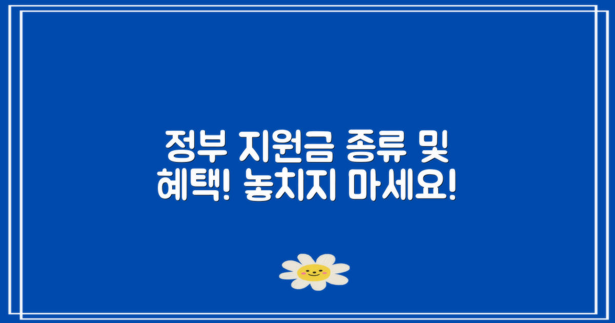 정부 지원금 종류와 혜택