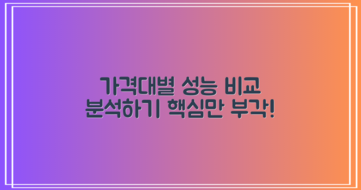 가격대별 성능 비교