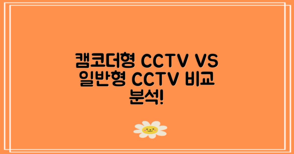 캠코더형 vs 일반형 CCTV 비교
