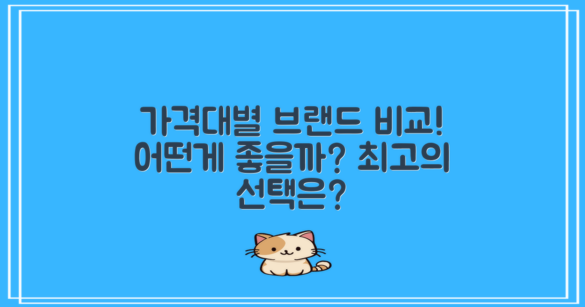 가격대별 브랜드 비교